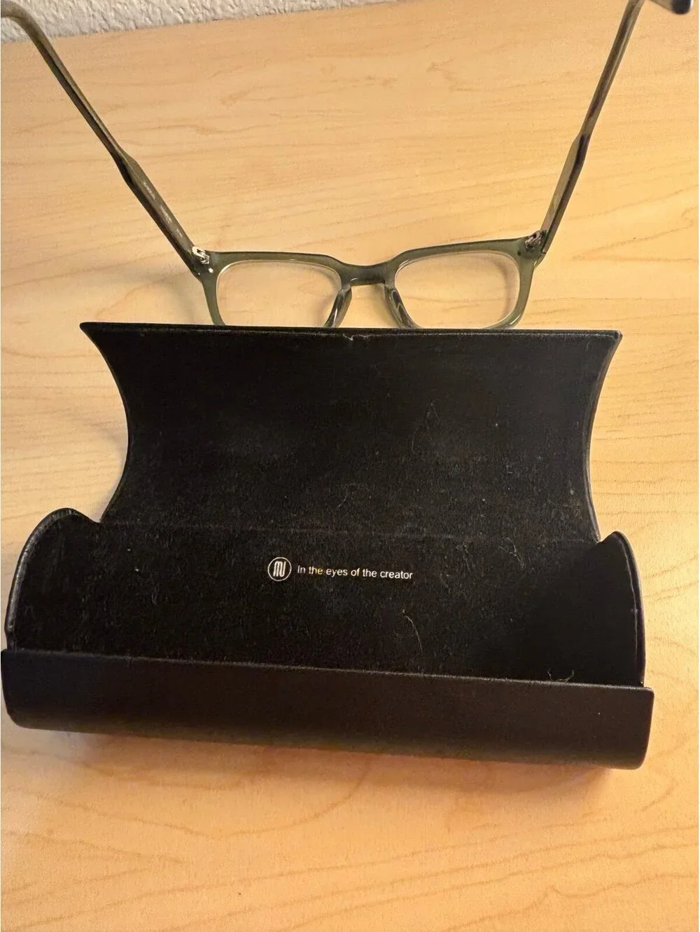 MUSE eyeglass frames handmade Transparent green